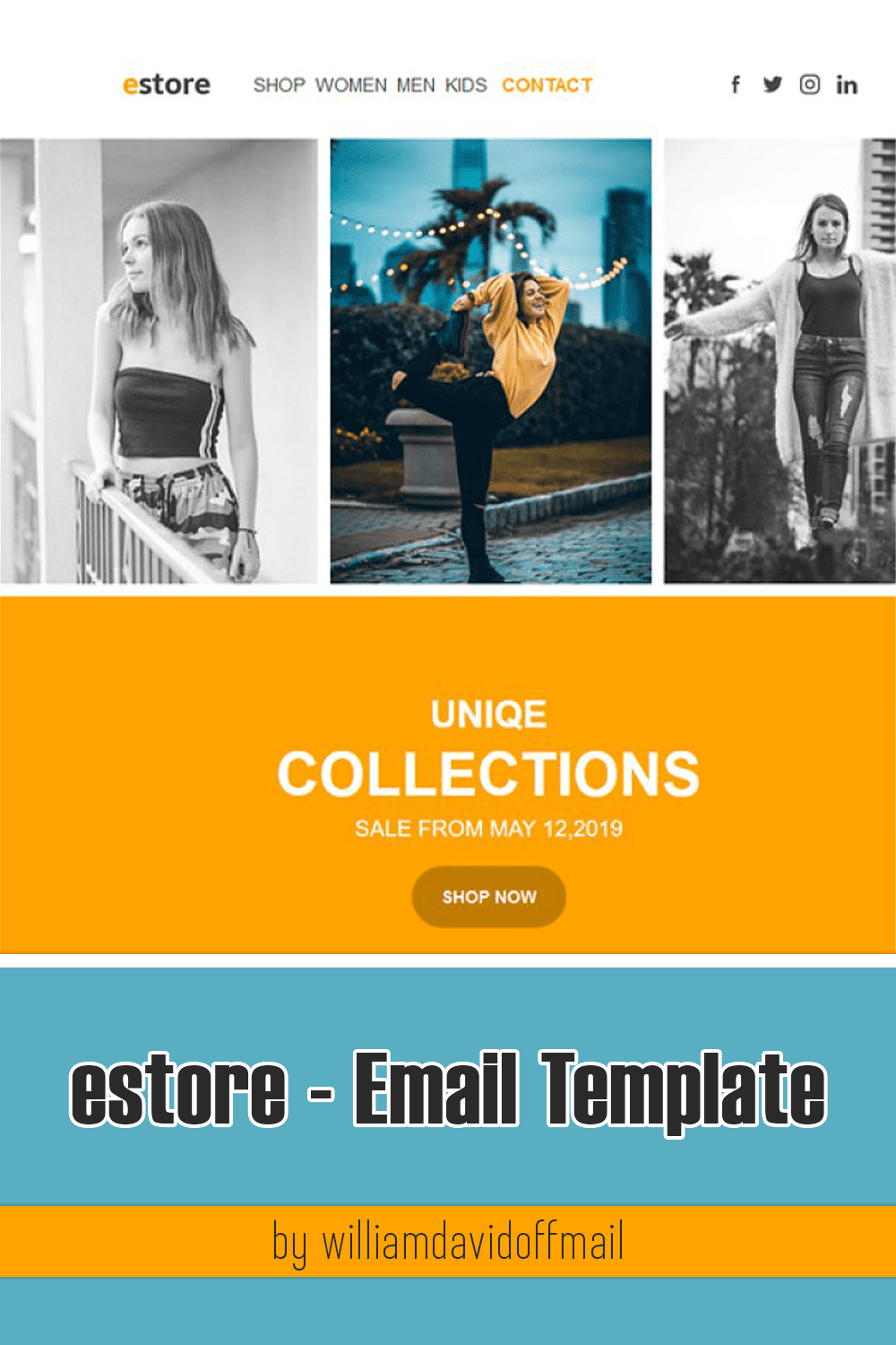 Image of irresistible email design template.