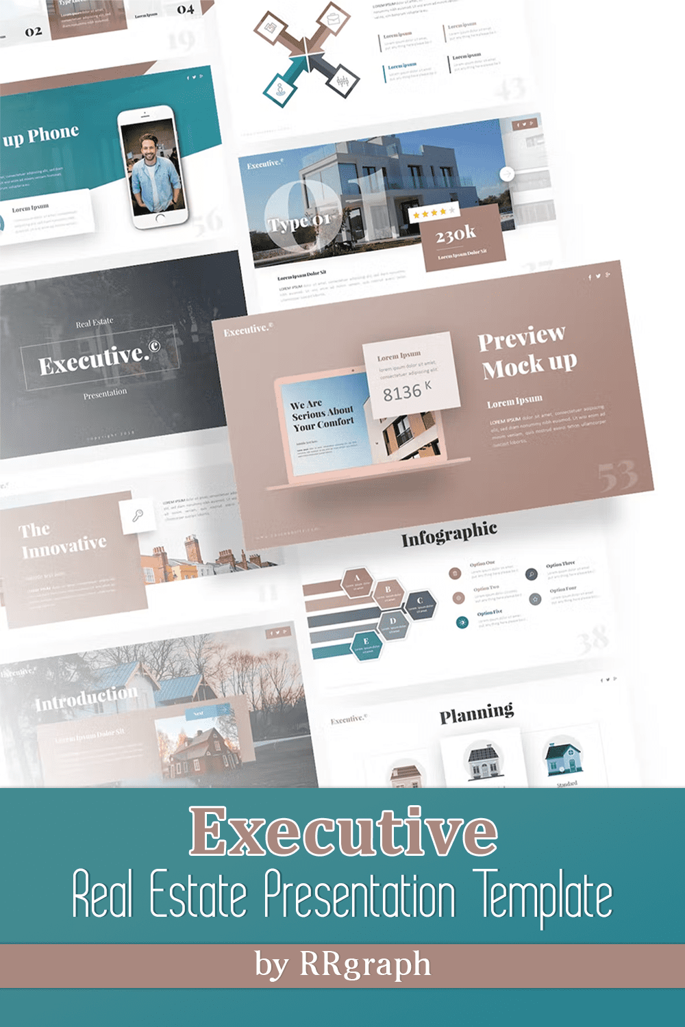 Executive - Real Estate Presentation Template - Pinterest.