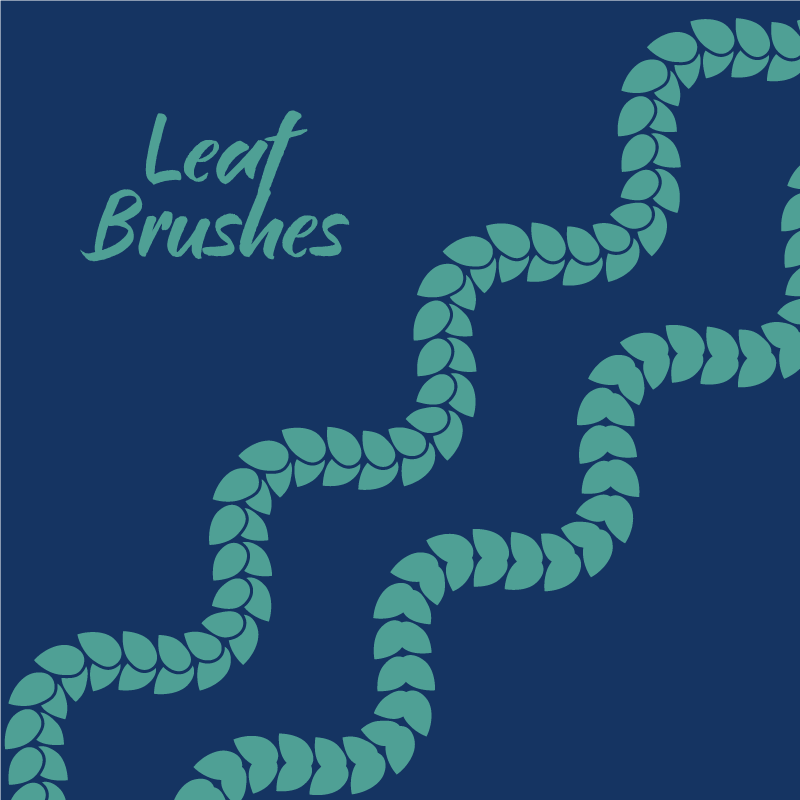 Best Leaf Brushes Illustrator Pack preview image.