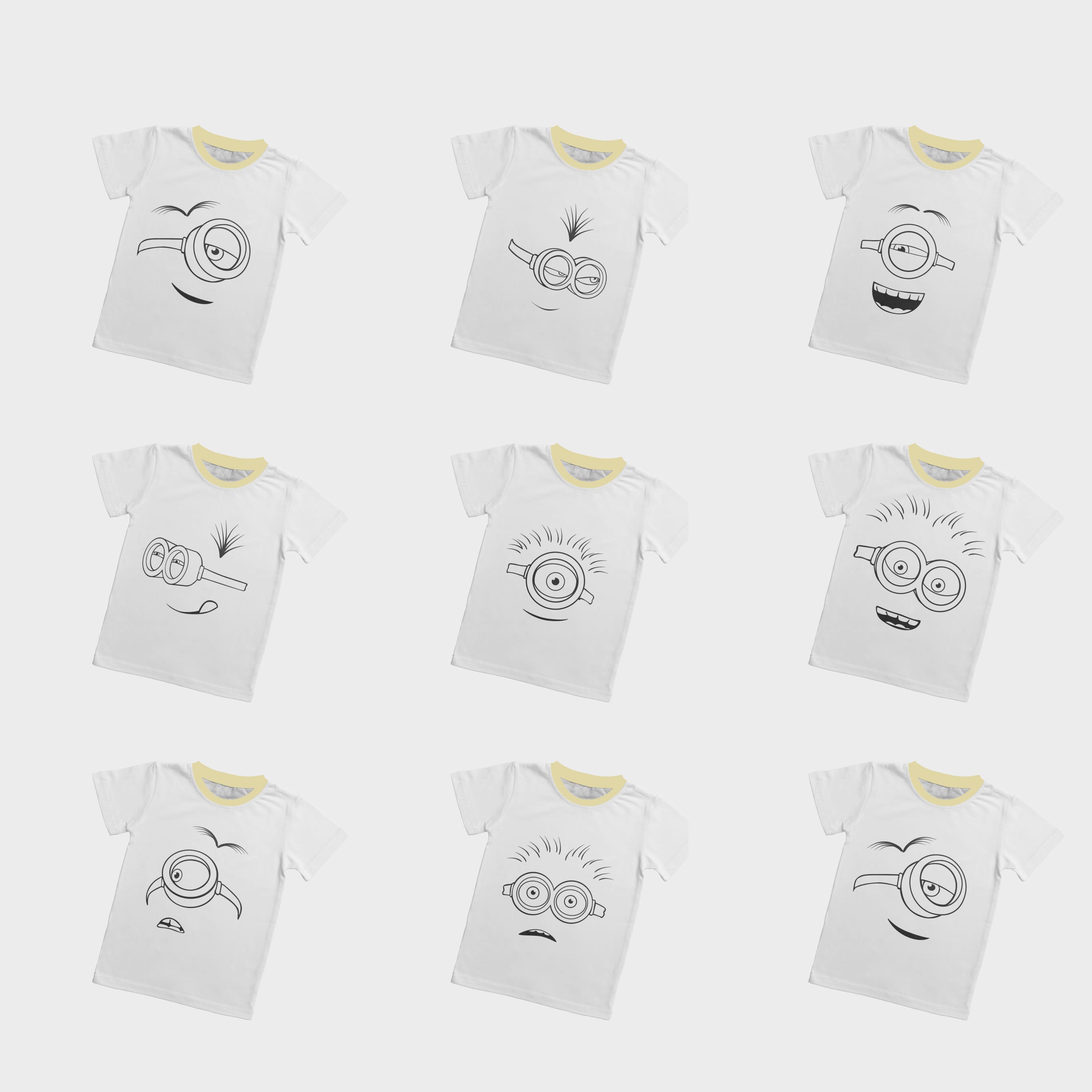 Eye Minion Face T-shirt Designs Cover.