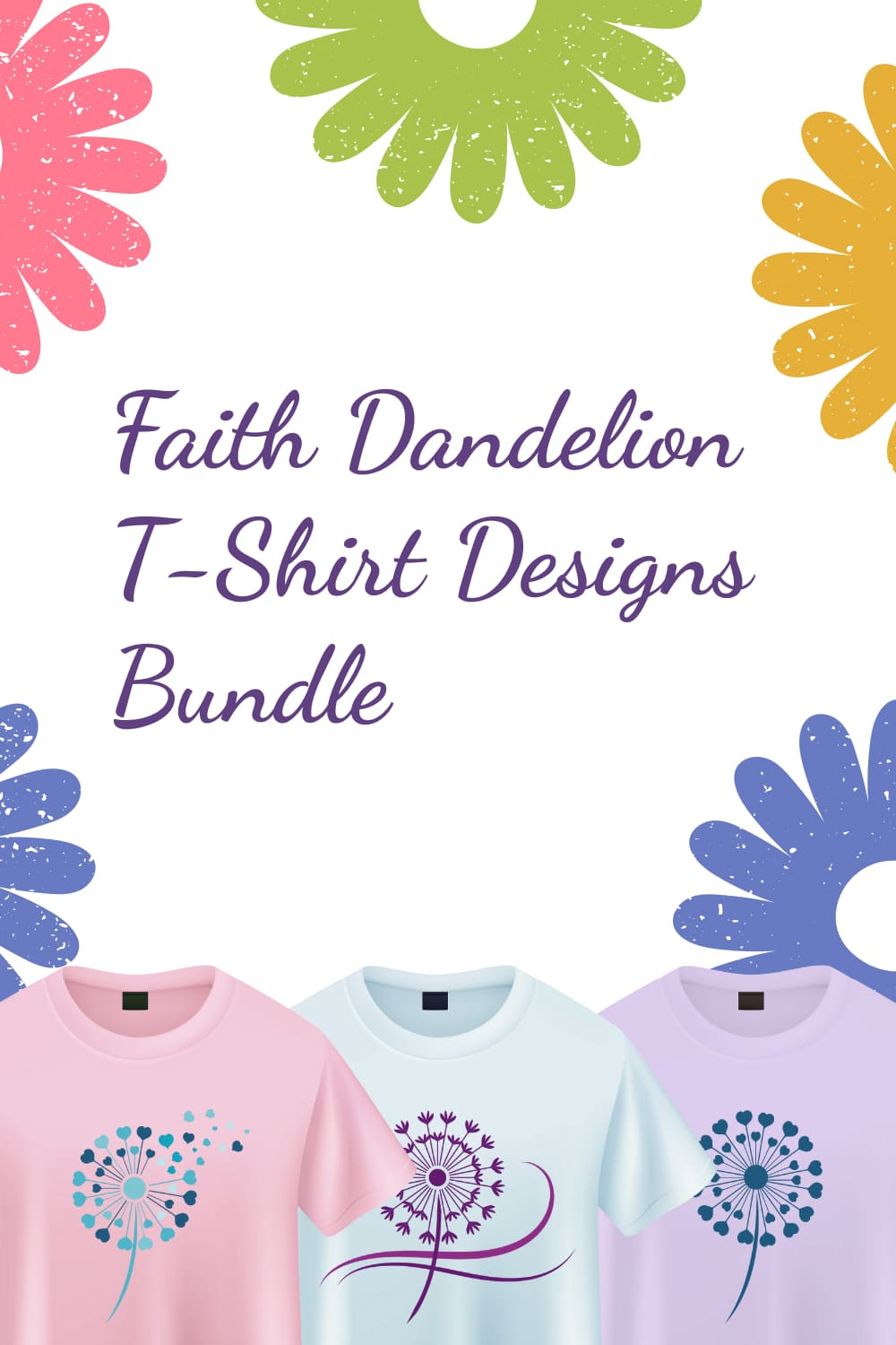 Simple Dandelion T-shirt Designs Bundle – MasterBundles