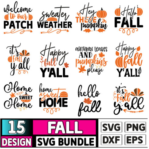 Fall SVG Bundle main cover.
