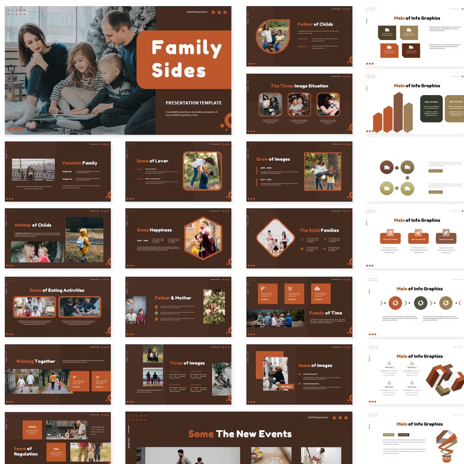 Family Pages | Google Slides Template Cover.