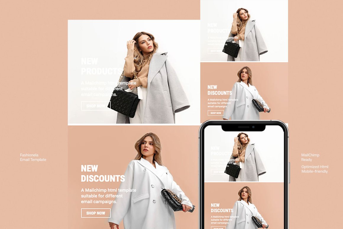 Image of beautiful fashion email design template.