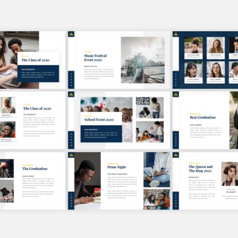 Memoar - University & School Yearbook PowerPoint Template | MasterBundles