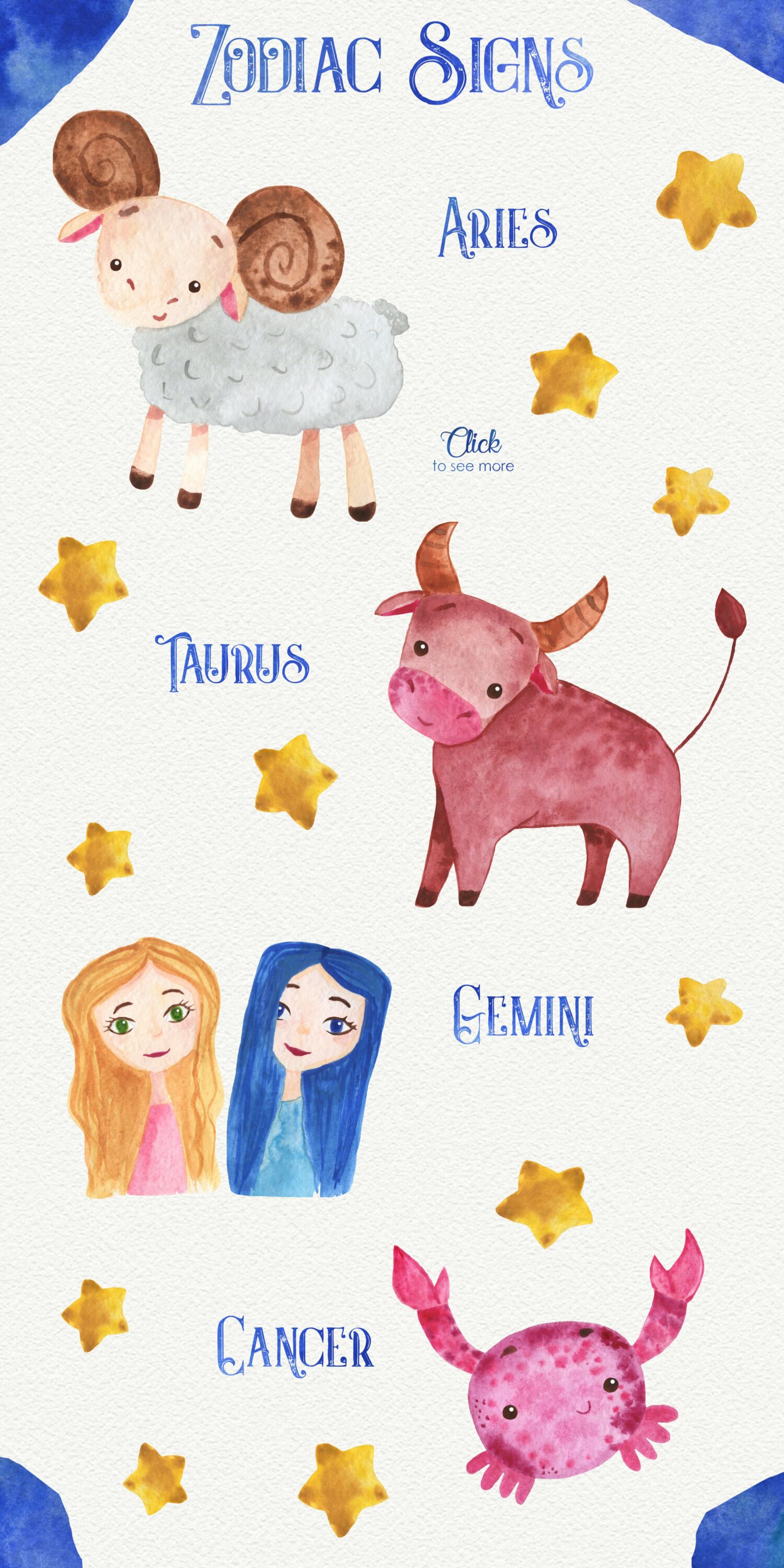 Some bright zodiac signs.