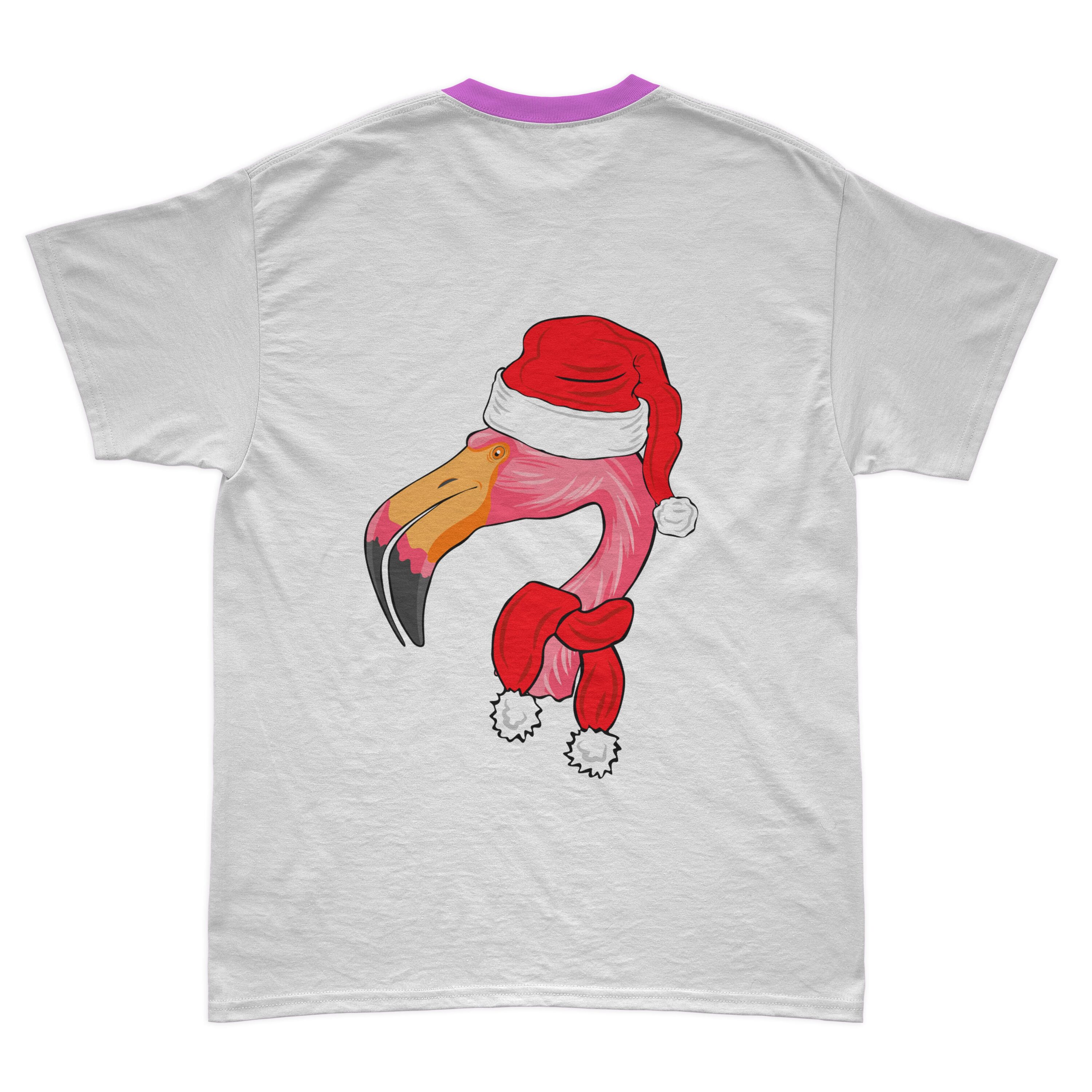 Christmas flamingo face.