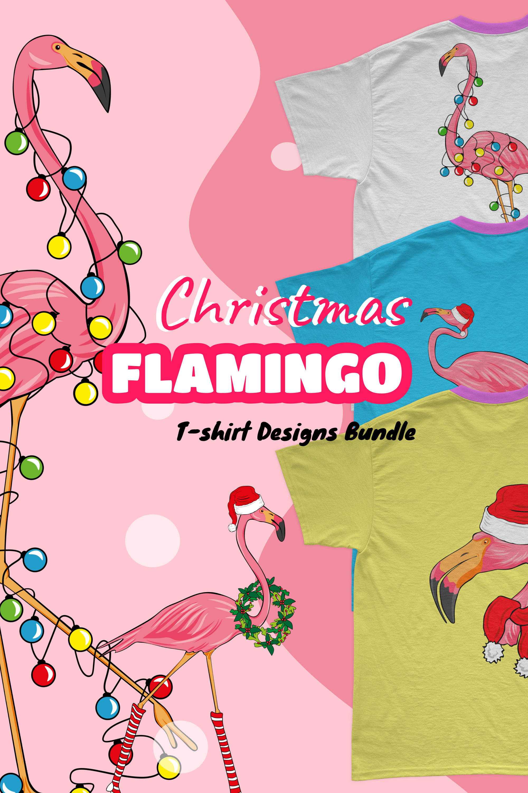flamingo christmas t shirt designs bundle pinterest 264