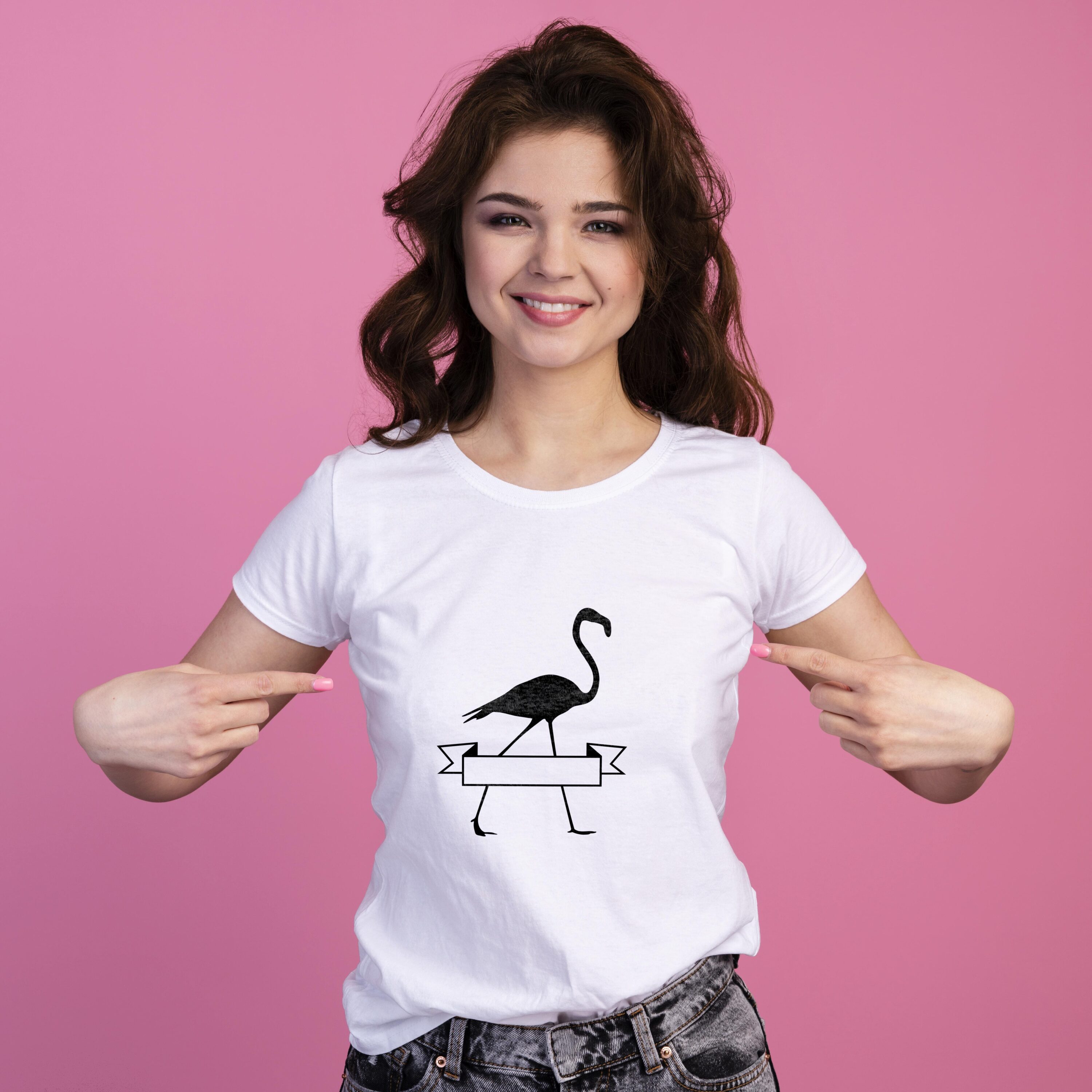 Monogrammed Flamingo Shirt For Girls