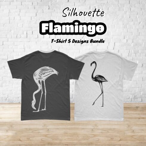 flamingo silhouette SVG T-shirt Designs Bundle.