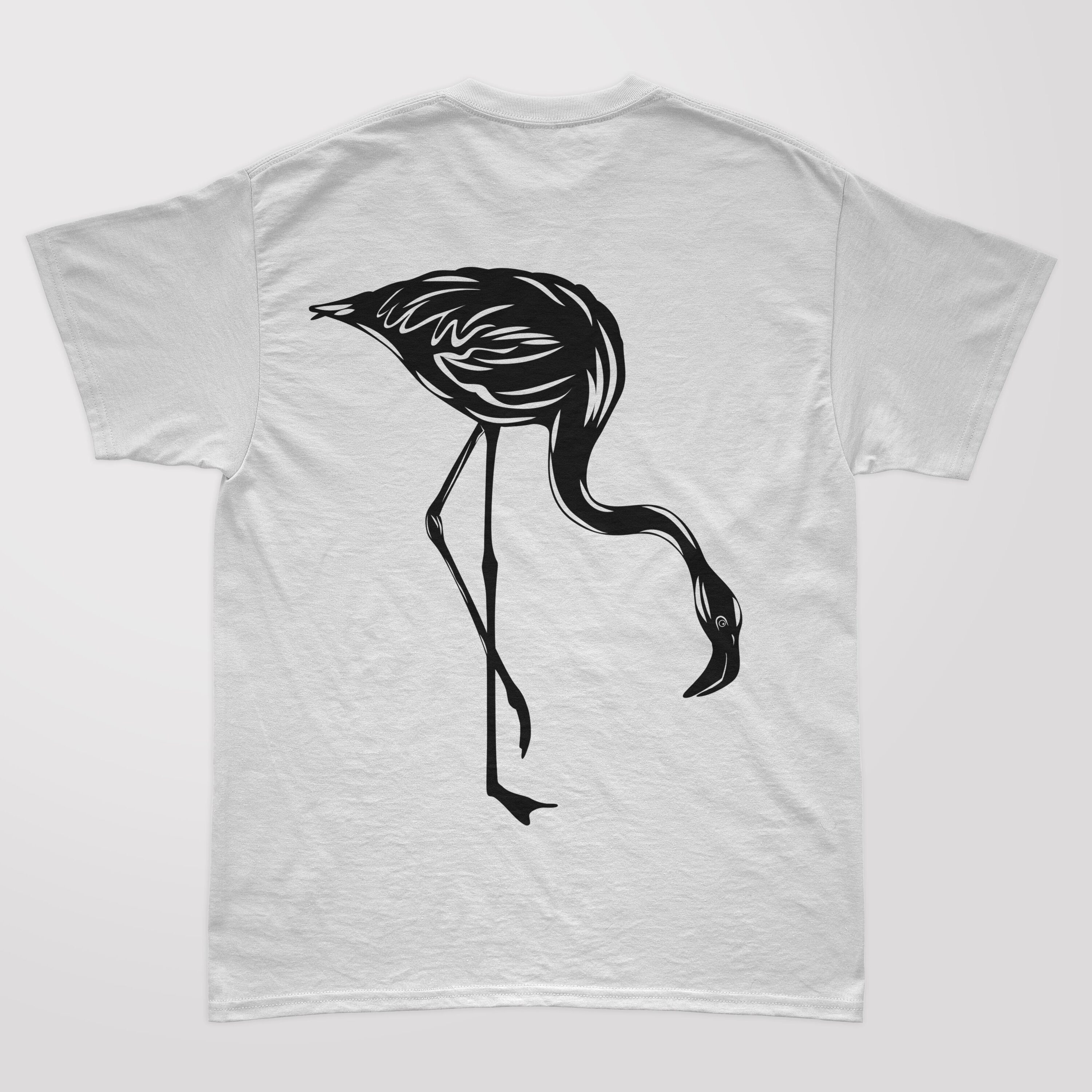 Classic flamingo in the silhouette style.