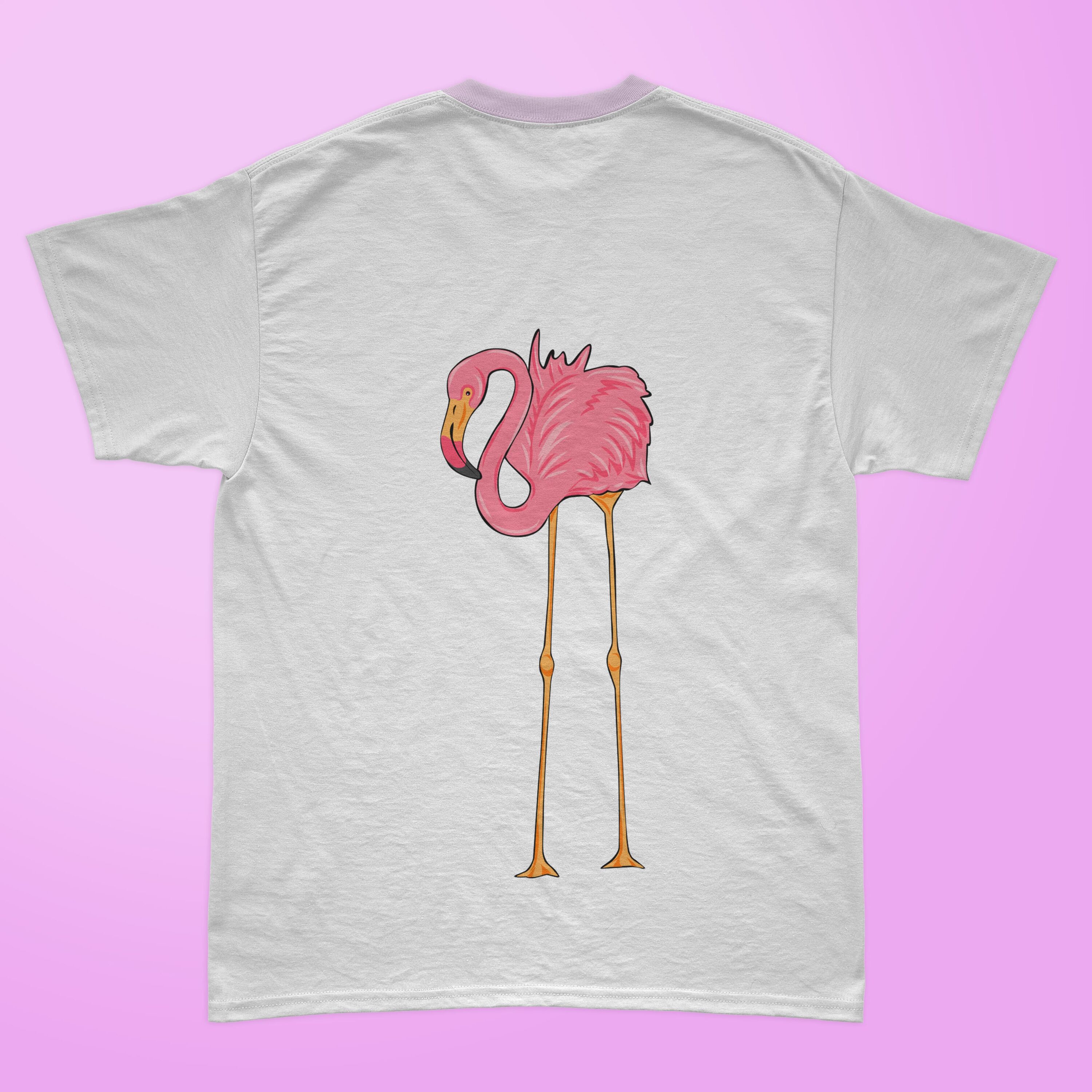 Funny flamingo illustration.