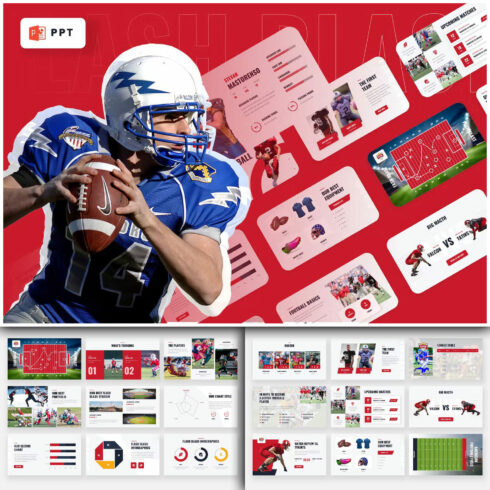 Flash Blast â€“ American Football Sport Powerpoint Template.