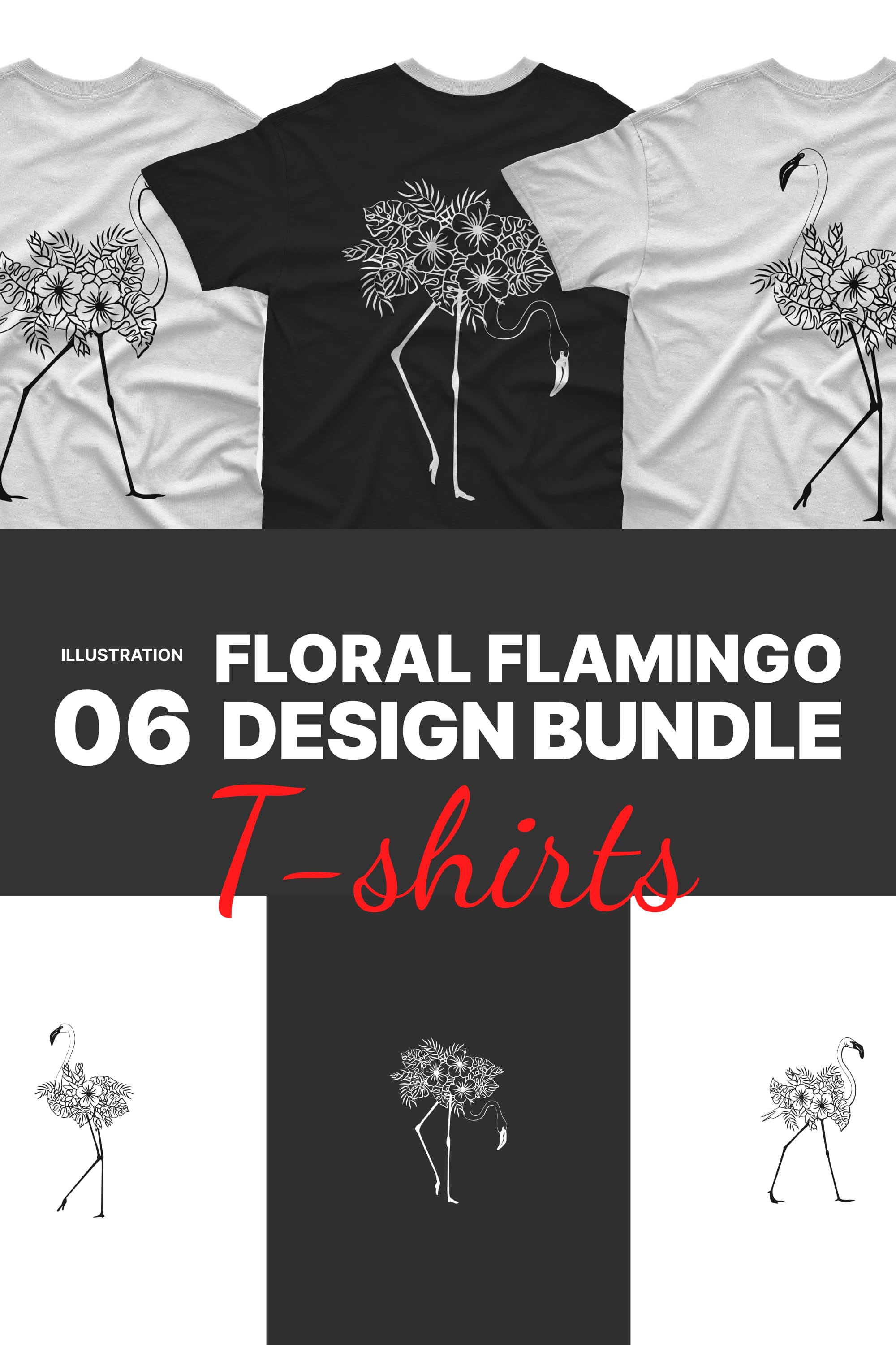 floral flamingo t shirt designs bundle pinterest 689