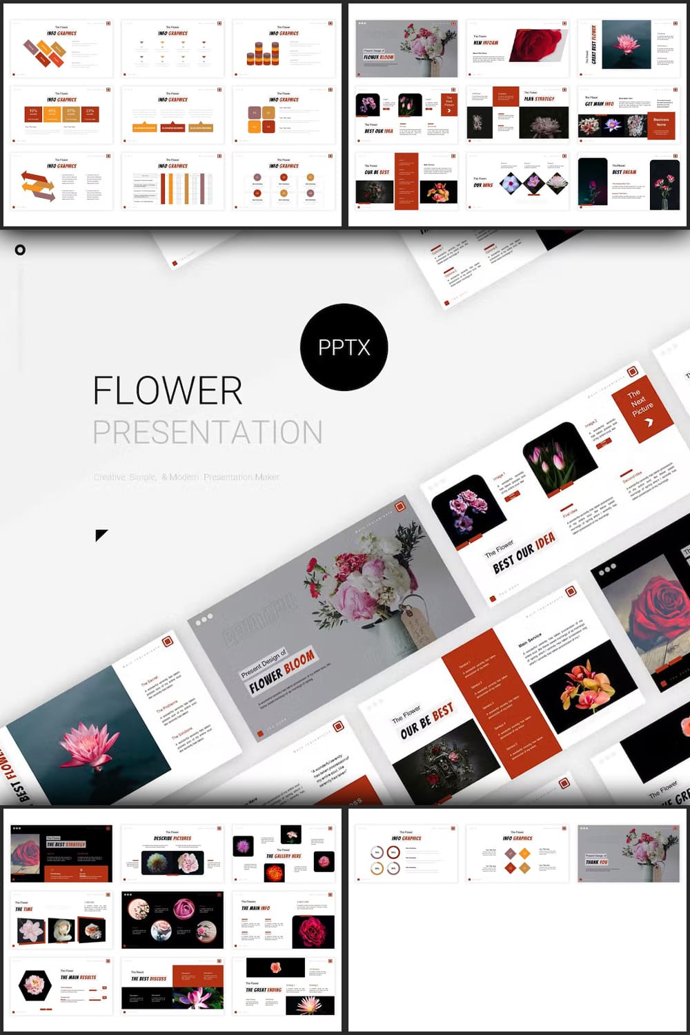 Flower Bloom - Powerpoint Template - pinterest image preview.