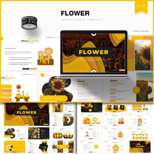 Flower | Google Slides Template - main image preview.