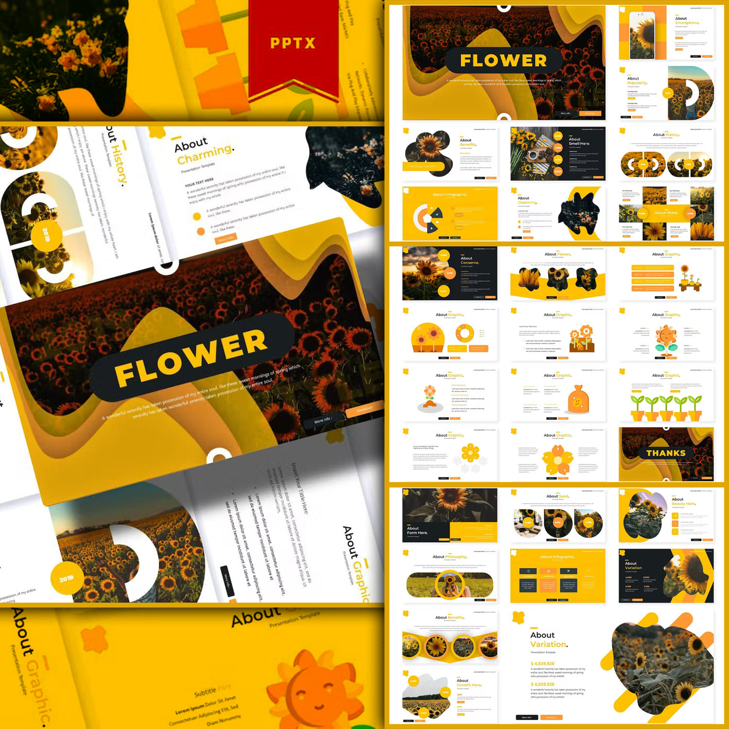 Flower | Powerpoint Template created by Vunira.