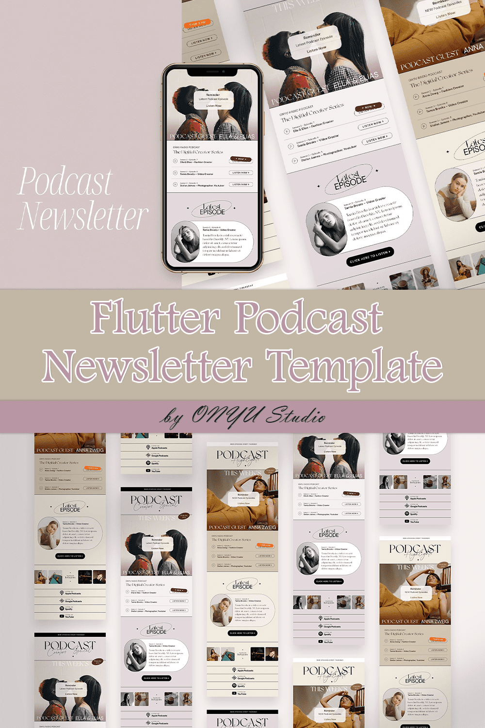 Collection of images of beautiful newsletter design templates.