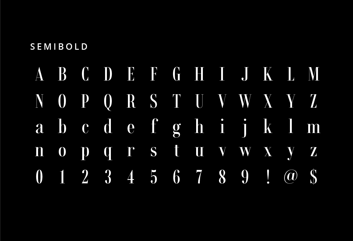 Semibold Rondal Font design.