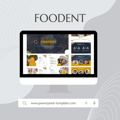 An image of a great food presentation template slide on PC.
