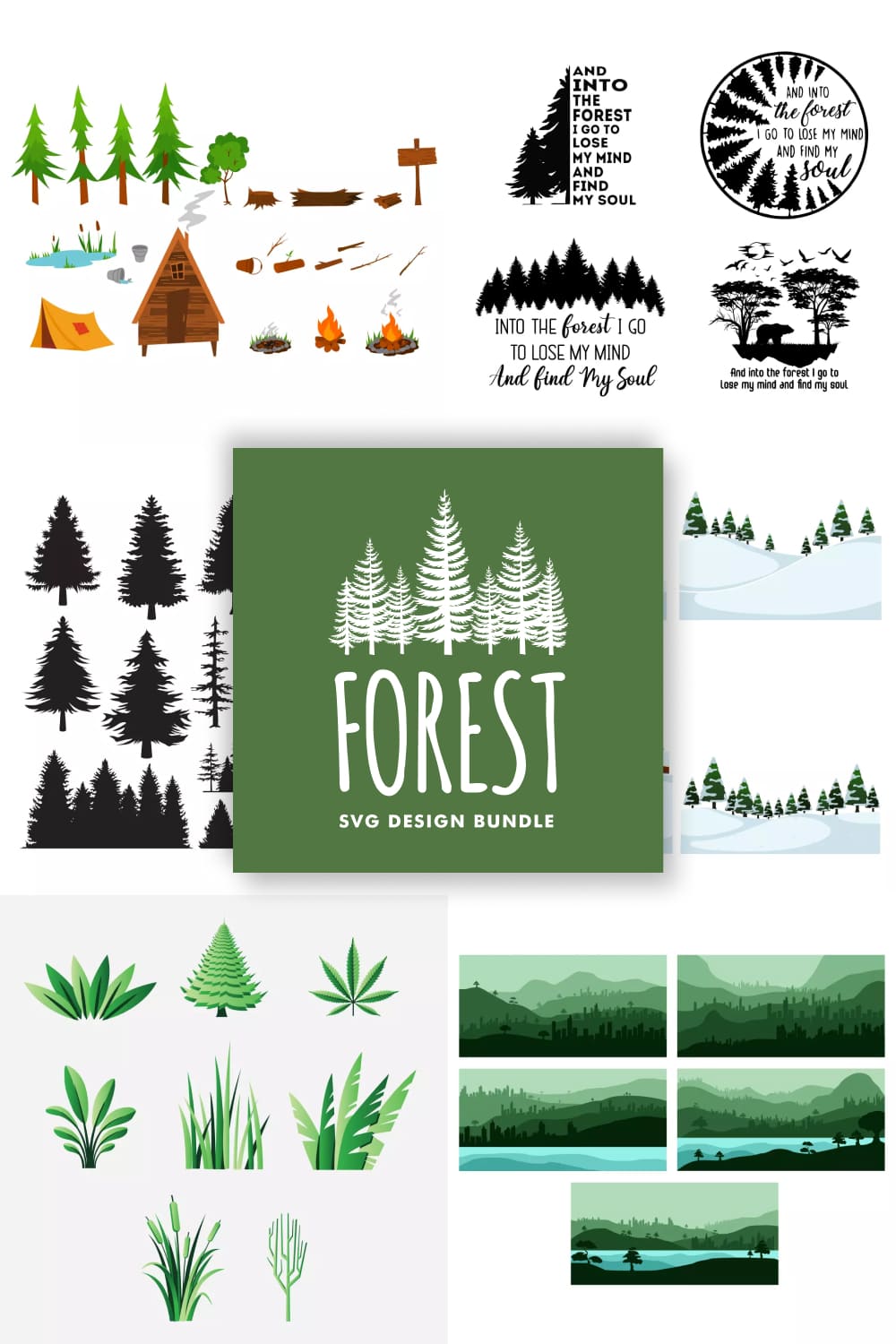 forest svg designs bundle pinterest 558