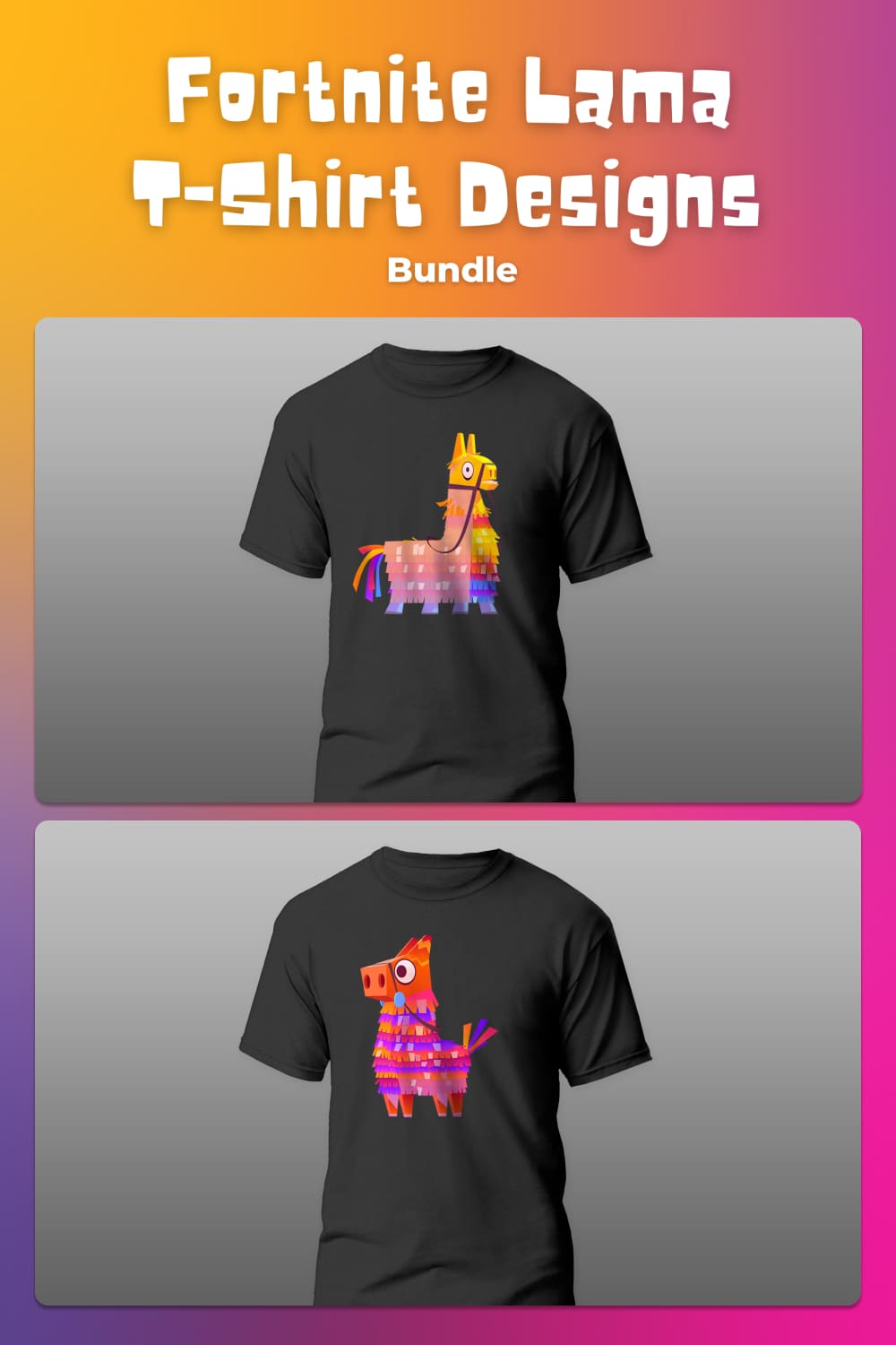 Fortnite Lama Svg T-shirt Designs Bundle - Pinterest.