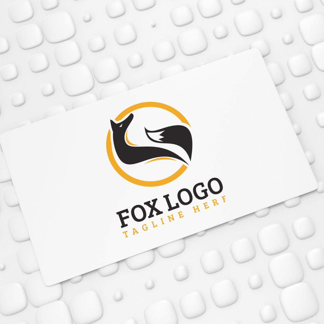 Business card preview with logo.