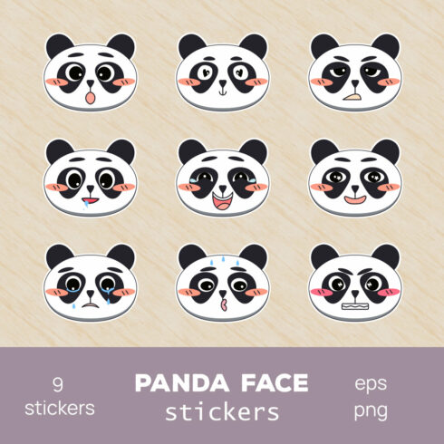 Panda Face Stickers cover image.