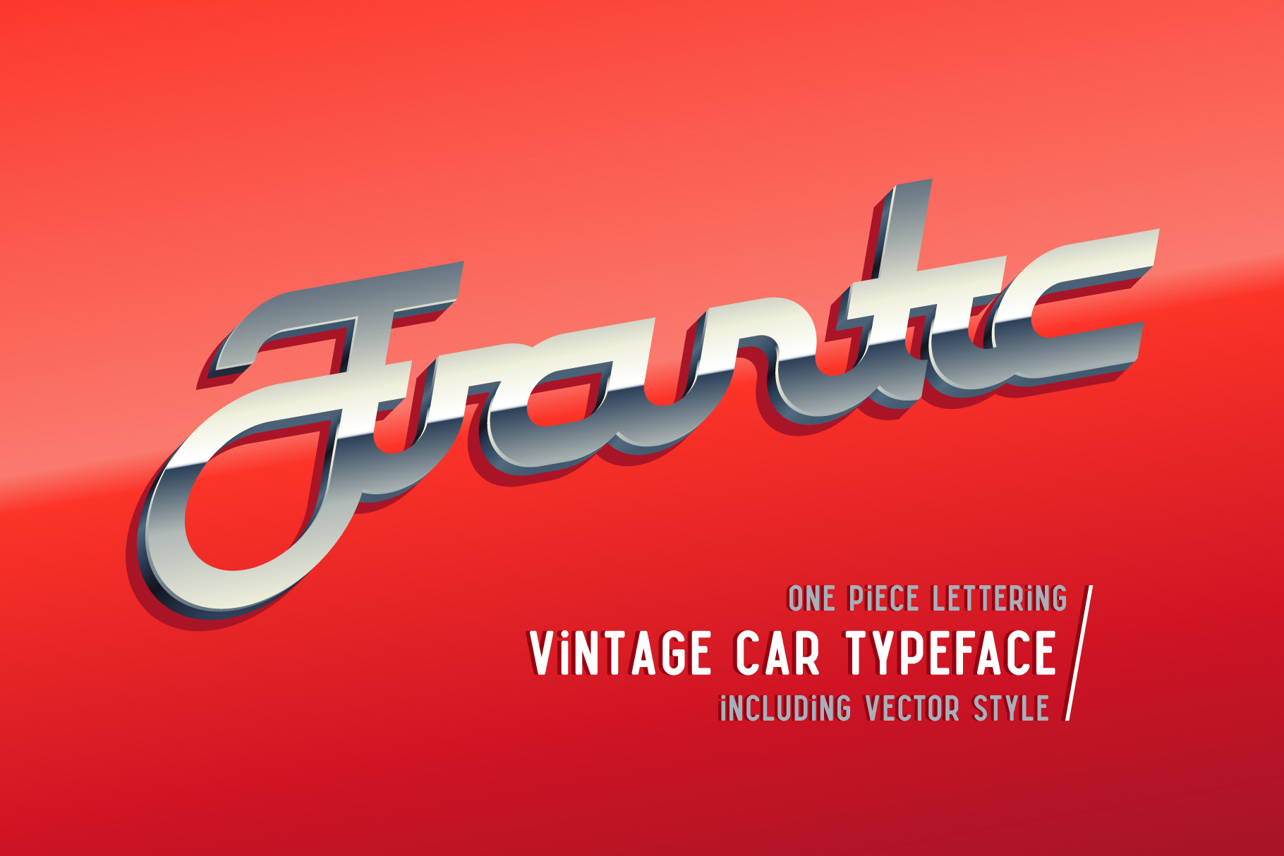 Frantic Font & Style Facebook collage image.