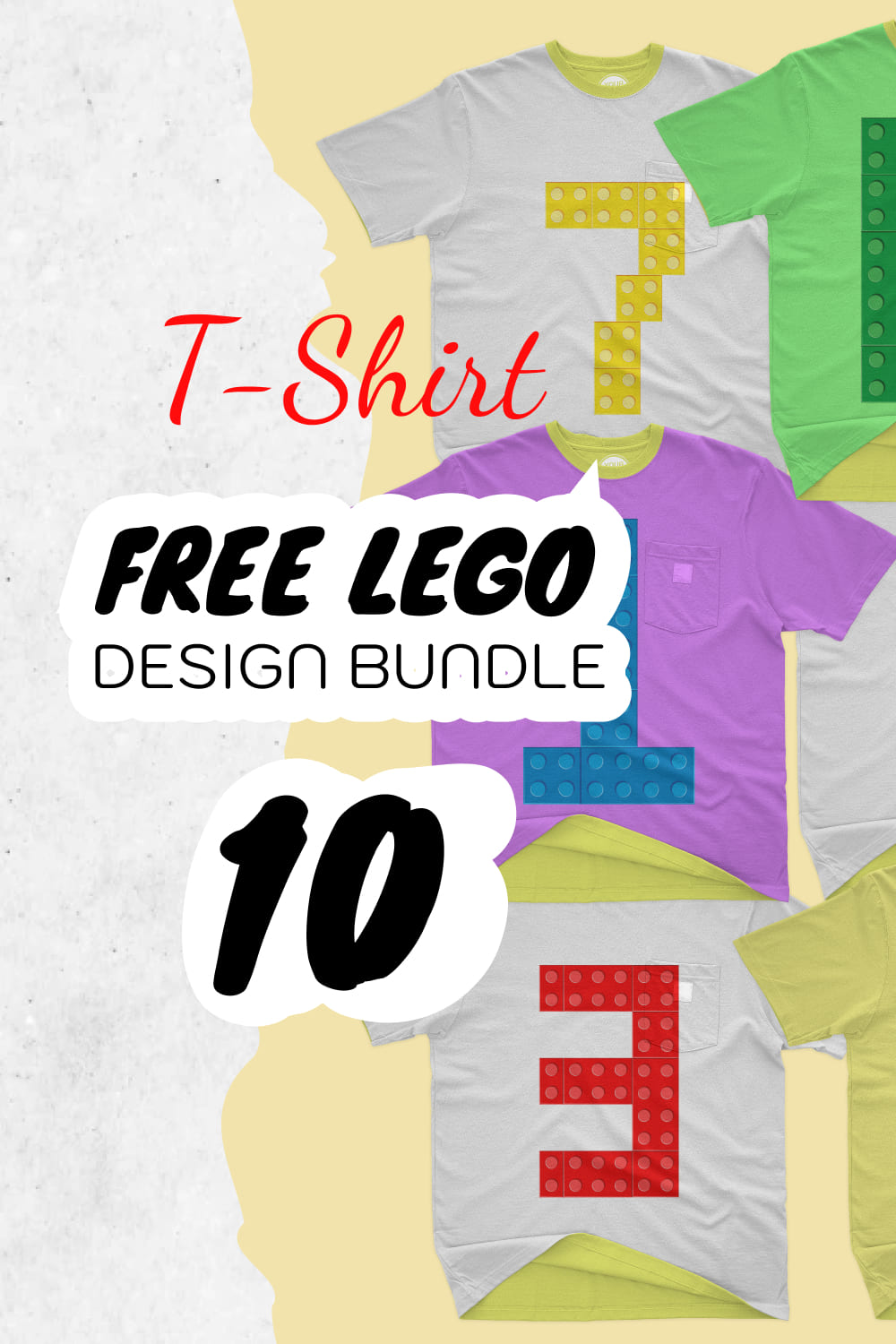 Free Lego SVG T-shirt Designs Bundle - pinterest image preview.