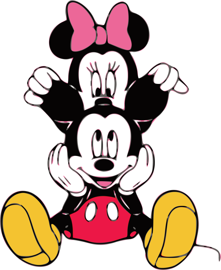 Cute picture of minnie mouse and mickey mouse.