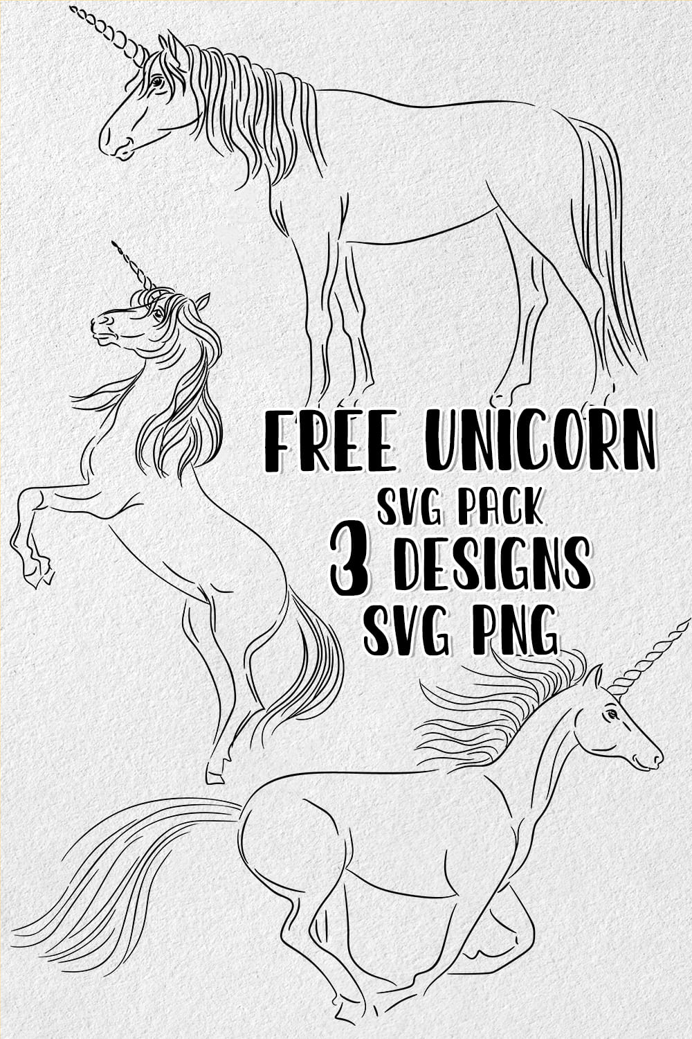 Free unicorn SVG - pinterest image preview.
