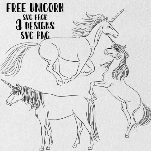 Free unicorn SVG - main image preview.