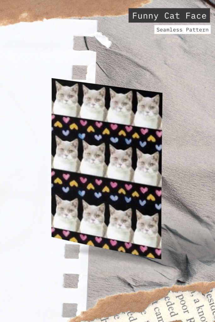 Funny Cat Face Seamless Pattern – MasterBundles