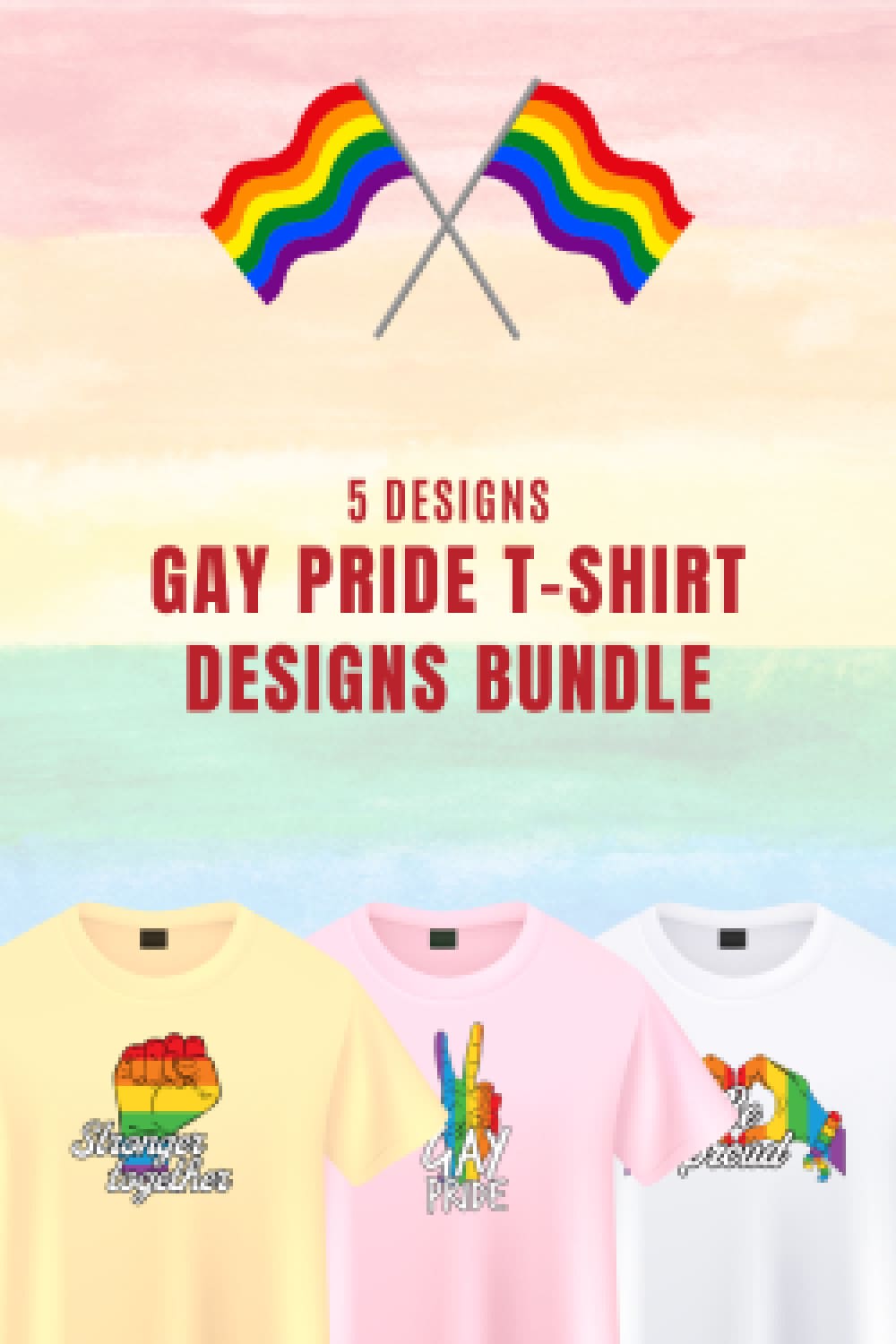 Gay Pride T-shirt Designs Bundle - Pinterest.