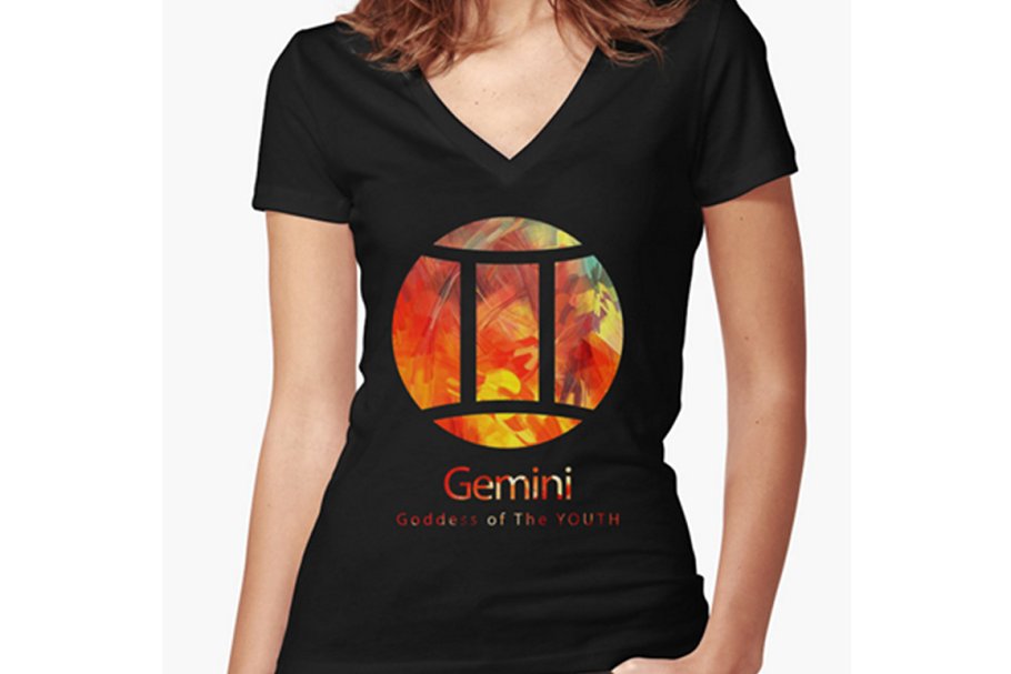 Gemini zodiac on the t-shirt design.