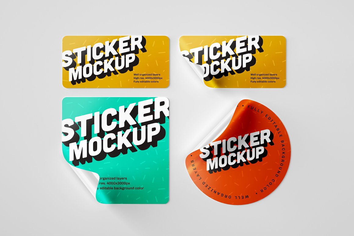 Glossy sticker images with adorable designs.