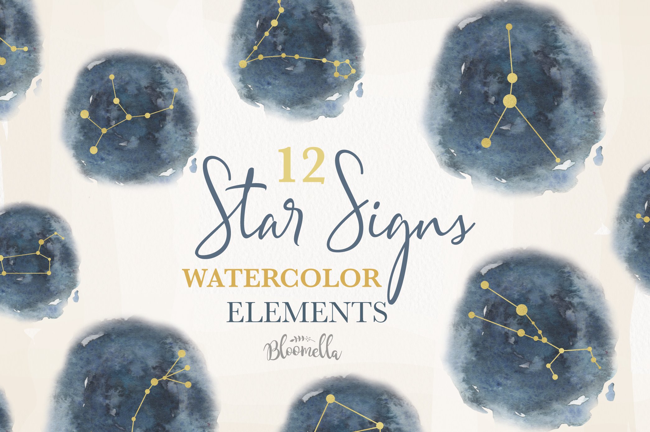 Stylish and modern star signs.