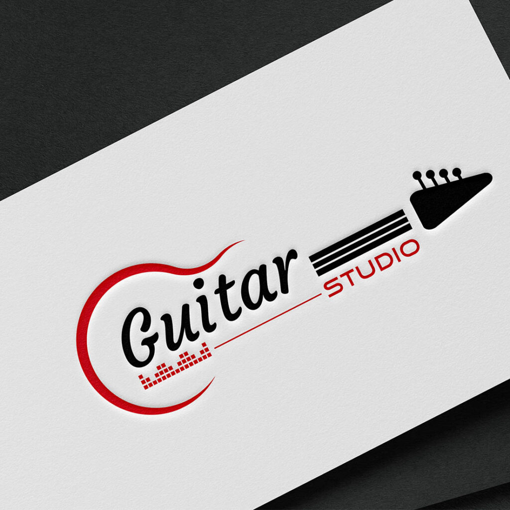 Guitar Logo Template Design - MasterBundles