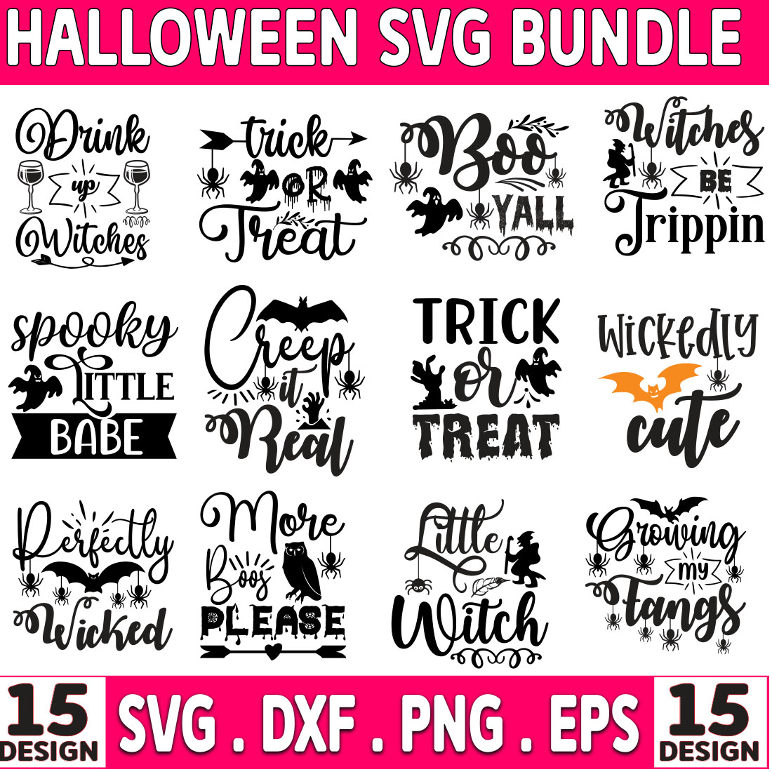 Spooky Quotes Halloween SVG Bundle - MasterBundles