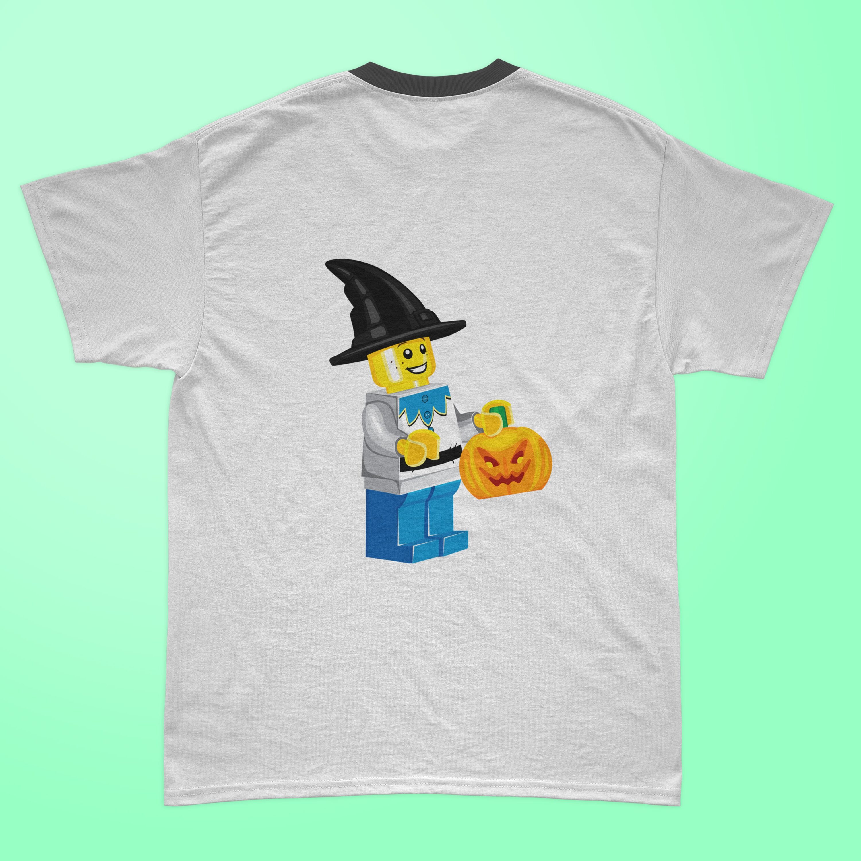 Cute lego man printed on the t-shirt.