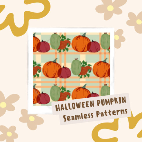 12 Halloween Pumpkin Seamless Patterns.