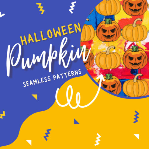 12 Halloween Pumpkin Seamless Patterns.