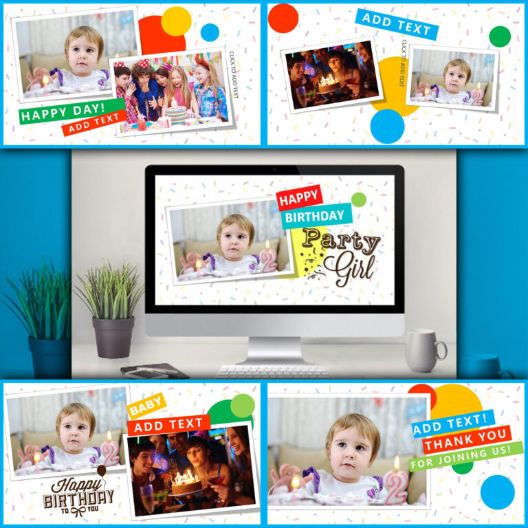 Happy Birthday Confetti PowerPoint Template MasterBundles