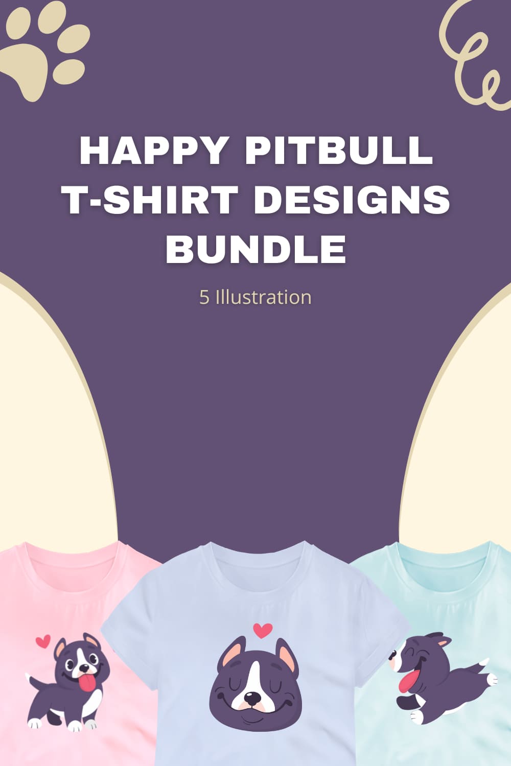 Happy Pitbull Svg T-shirt Designs Bundle - Pinterest.