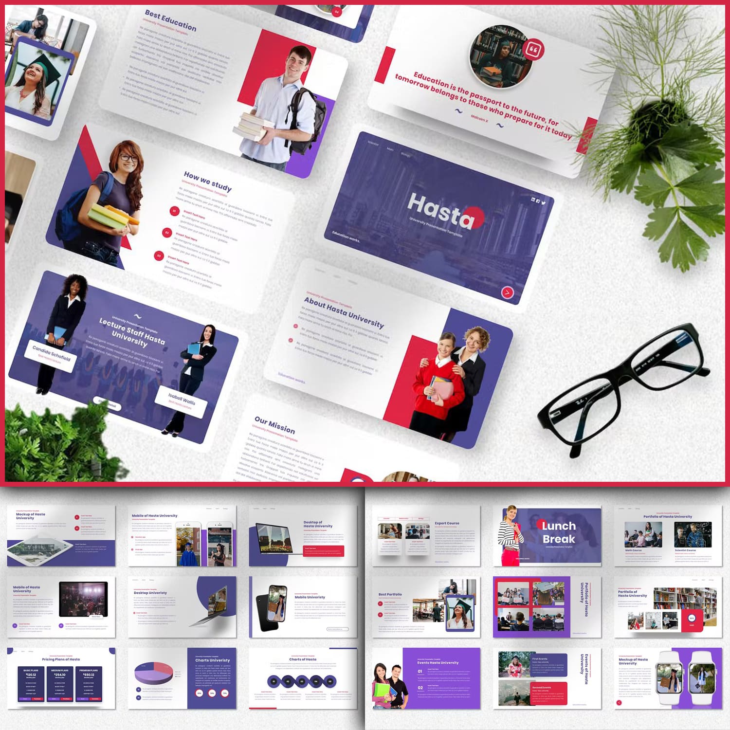 Hasta University Powerpoint Template - main image preview.