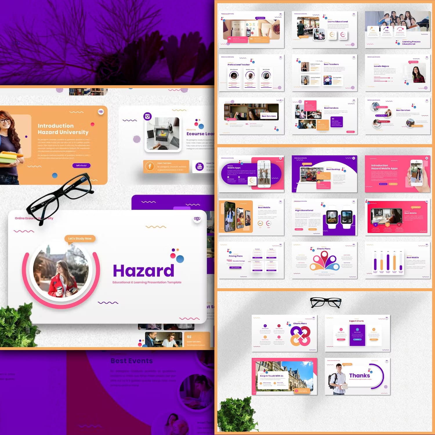 Hazard - University Powerpoint Template - main image preview.