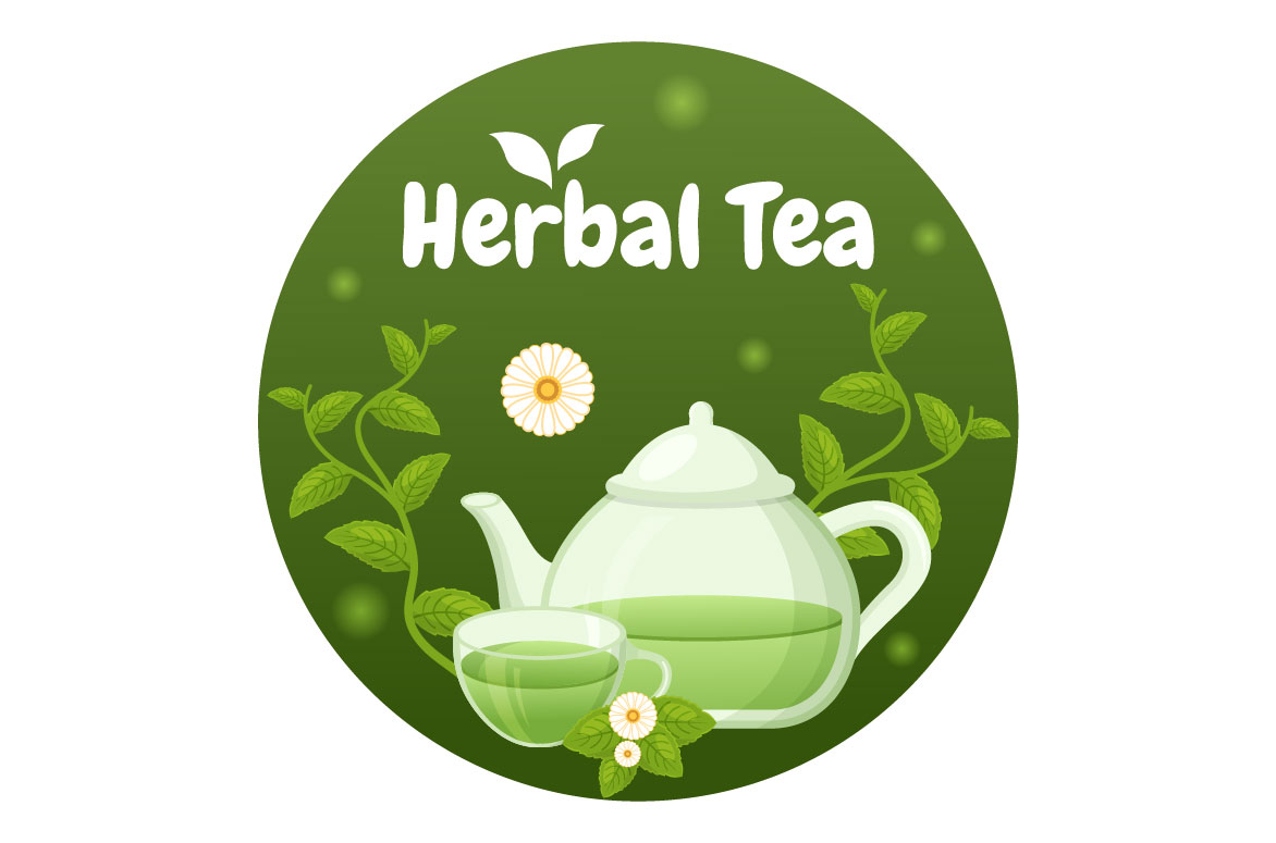 10 Herbal Tea Chamomile Leaves Illustration.