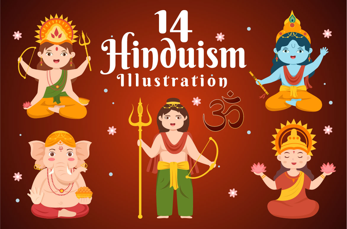 Hinduism of Indian Design Illustration cover image.