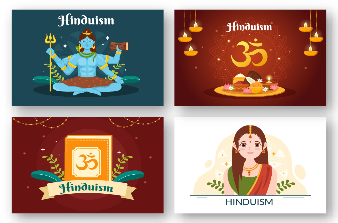 Hinduism Design Illustration preview image.